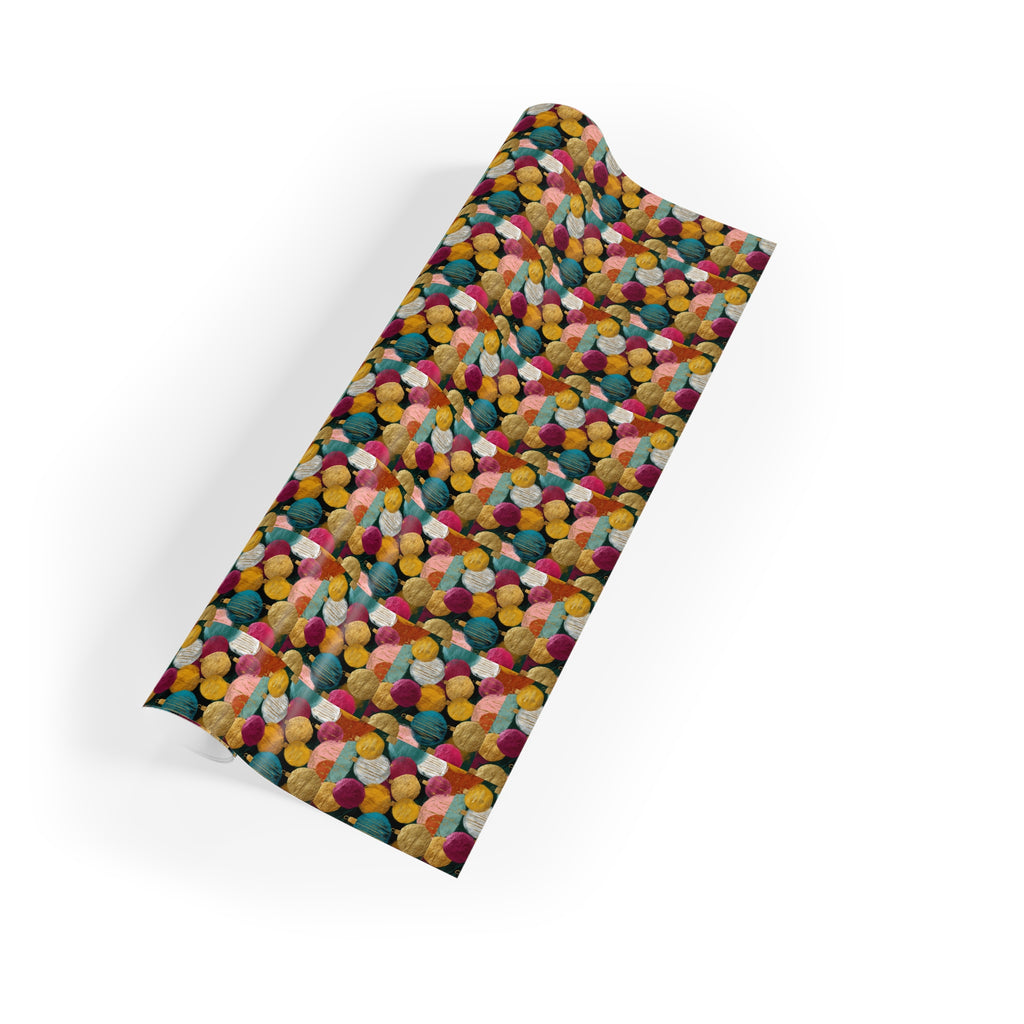Colorful Confetti Gift Wrap Roll — Festive Party & Birthday Wrapping Paper