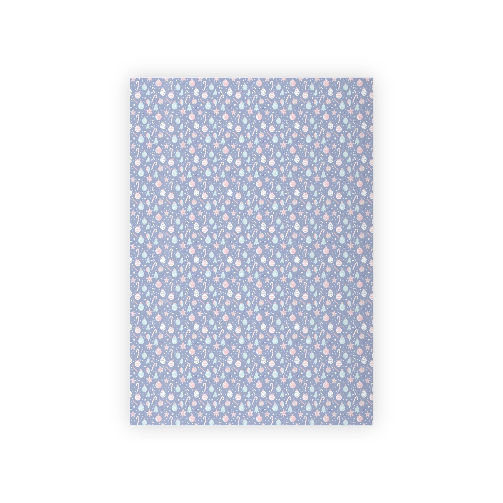 Pastel Raindrops Gift Wrap Roll — Blue Floral Pattern Wrapping Paper for Baby Showers & Spring Gifts