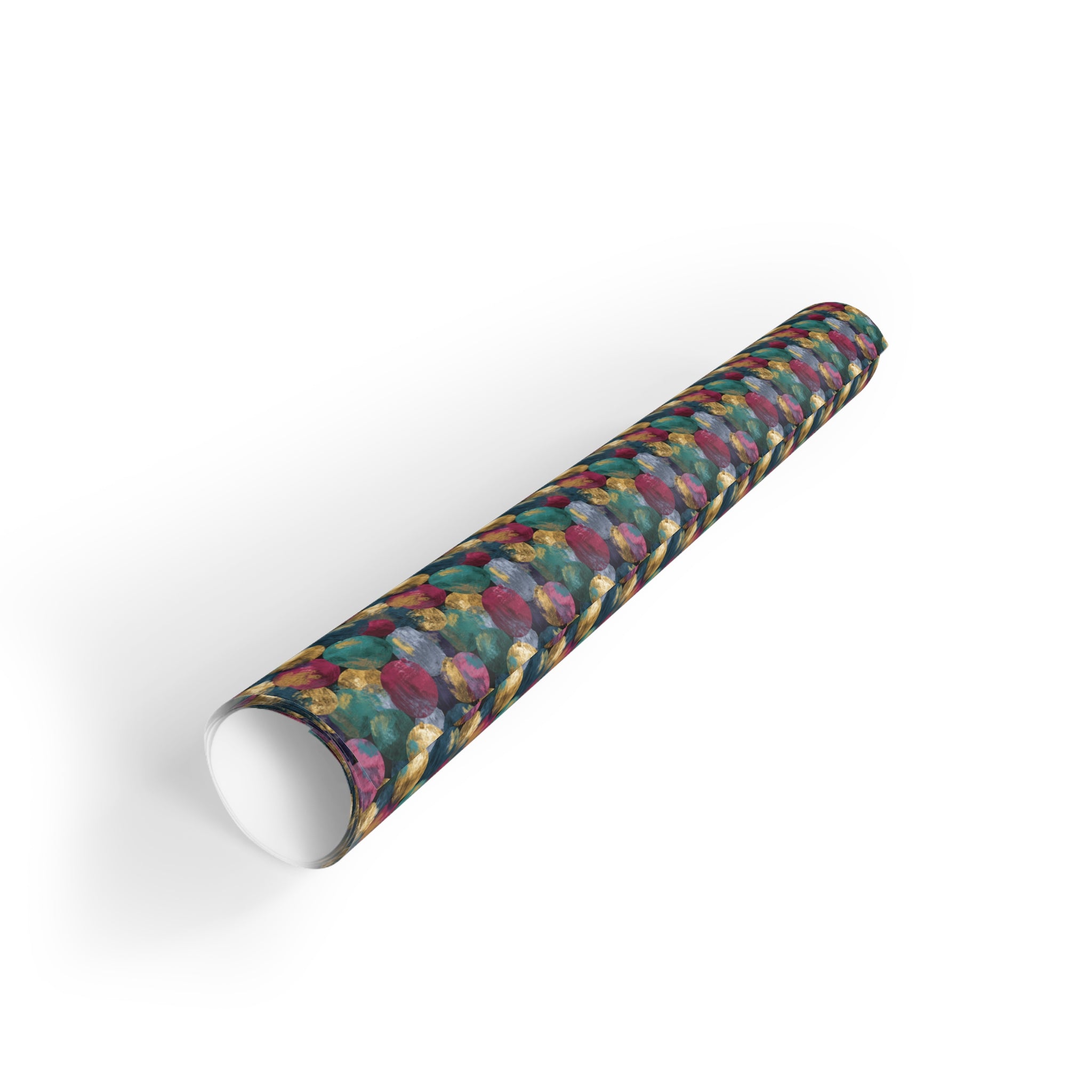Colorful Confetti Gift Wrap Roll — Festive Balloon Dot Wrapping Paper