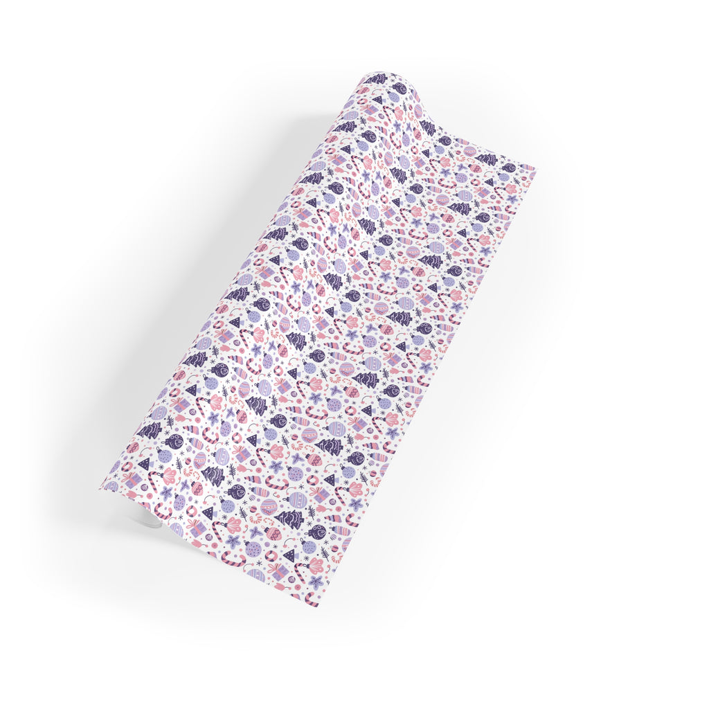 Floral Hearts Gift Wrap Roll — Pink & Lavender Patterned Wrapping Paper