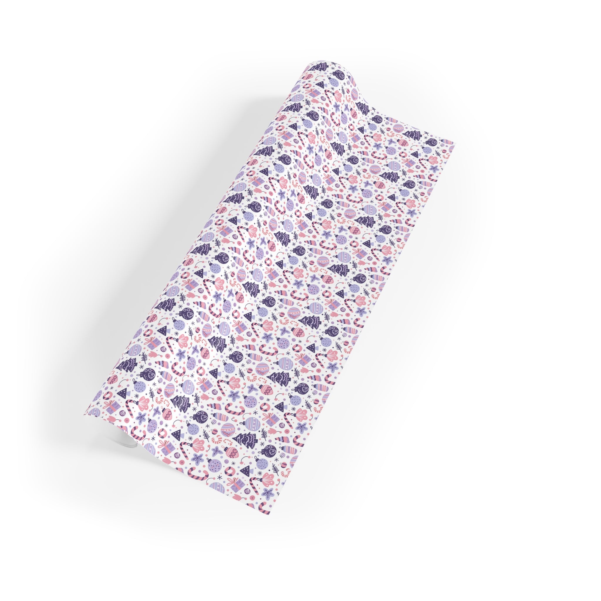 Floral Hearts Gift Wrap Roll — Pink & Lavender Patterned Wrapping Paper