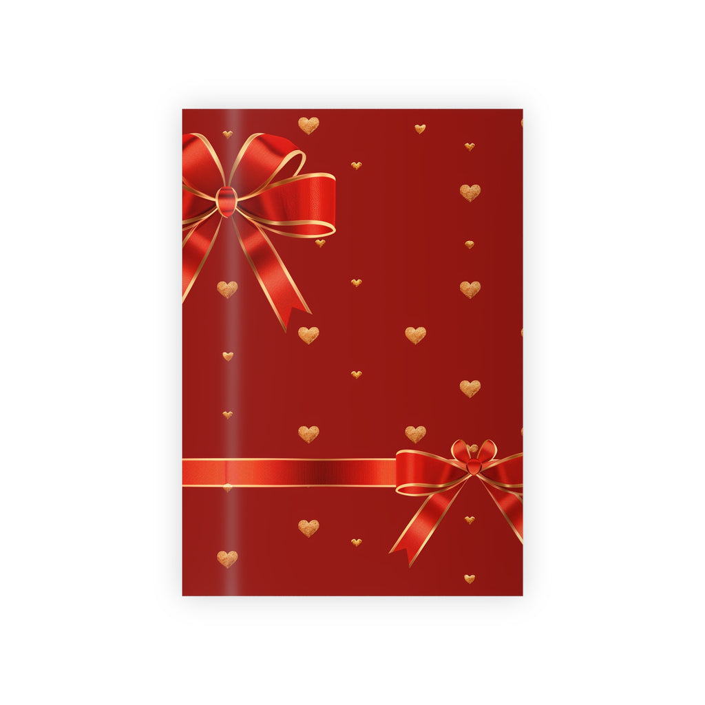 Red Heart Ribbon Gift Wrap Roll – Romantic Valentine’s Wrapping Paper
