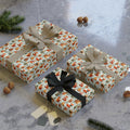 Autumn Woodland Gift Wrap Roll — Cozy Fox & Leaf Pattern