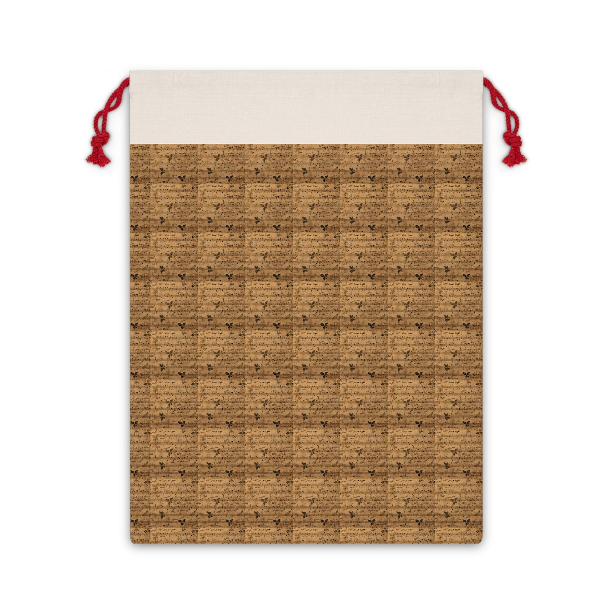 Rustic Cork Pattern Gift Bag — Drawstring Pouch for Eco-Friendly Wrapping, Holiday & Event Favors