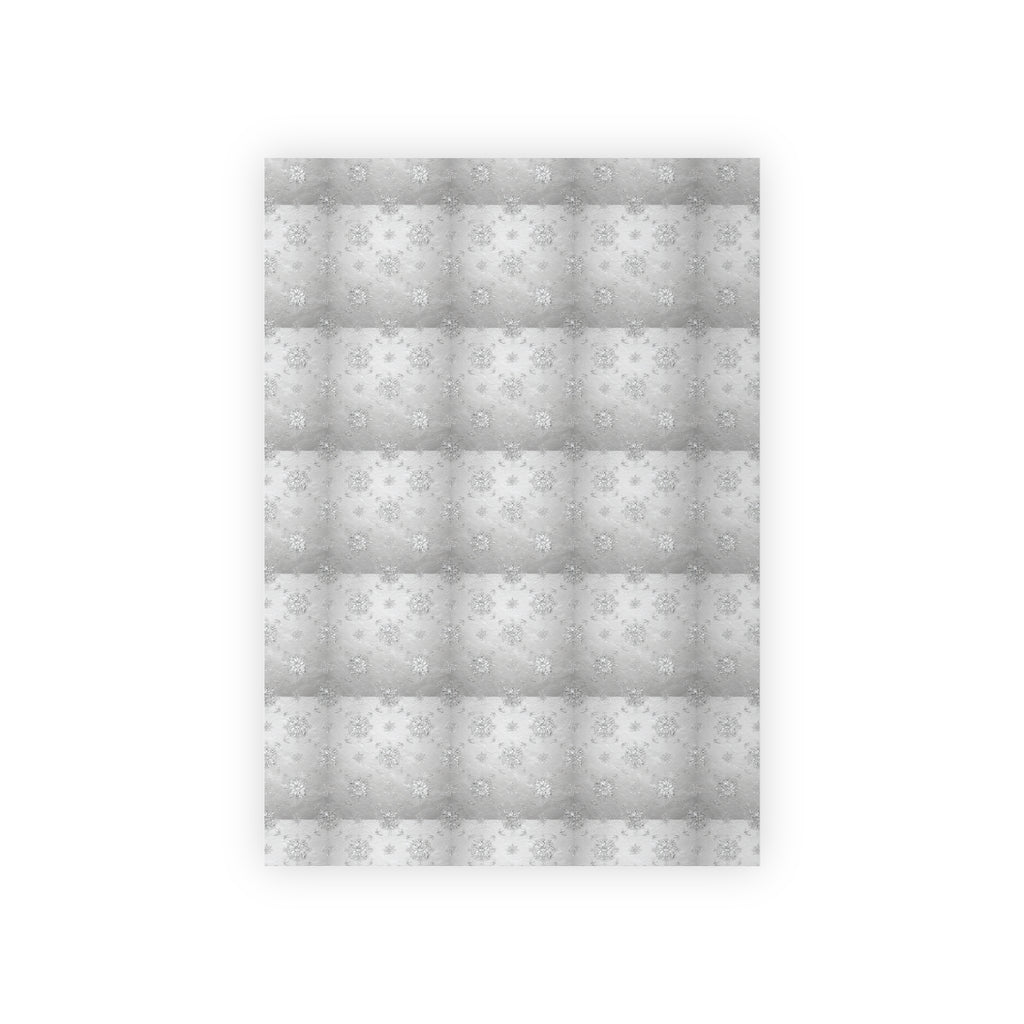 Silver Snowflake Wrapping Paper Roll - Elegant Holiday Gift Wrap