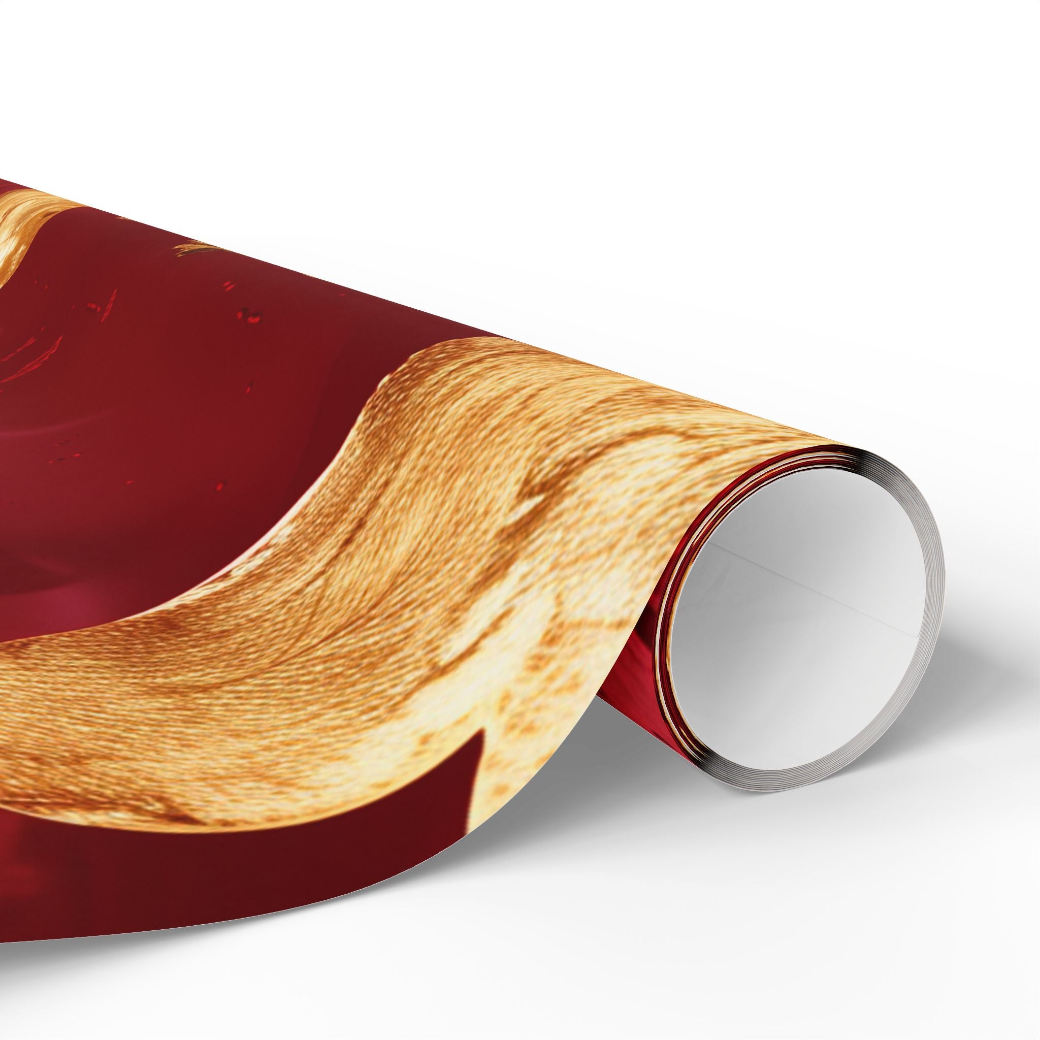 Valentine Red & Gold Heart Wrapping Paper — Romantic Gift Wrap for Valentine’s Day, Anniversaries, Weddings