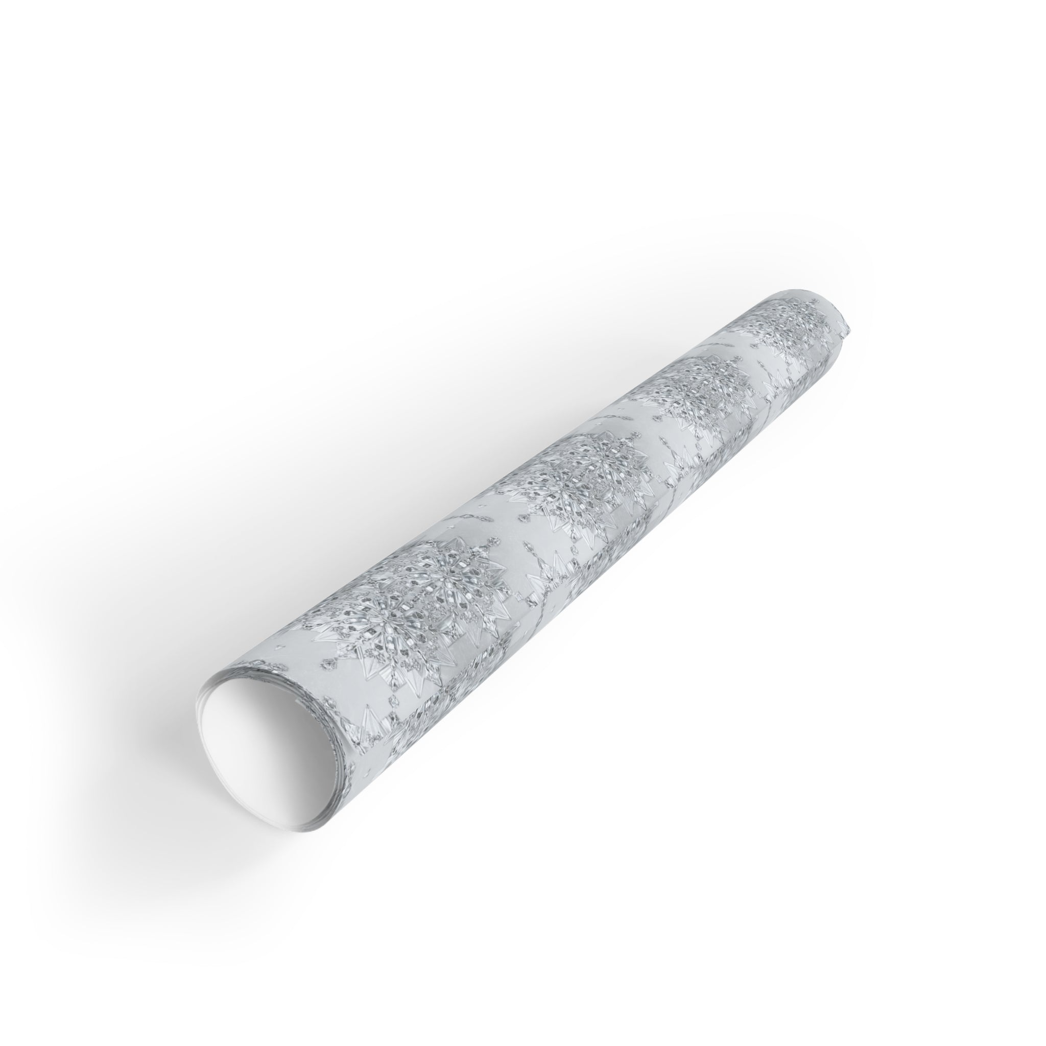 Silver Snowflake Wrapping Paper Roll — Elegant Winter Gift Wrap