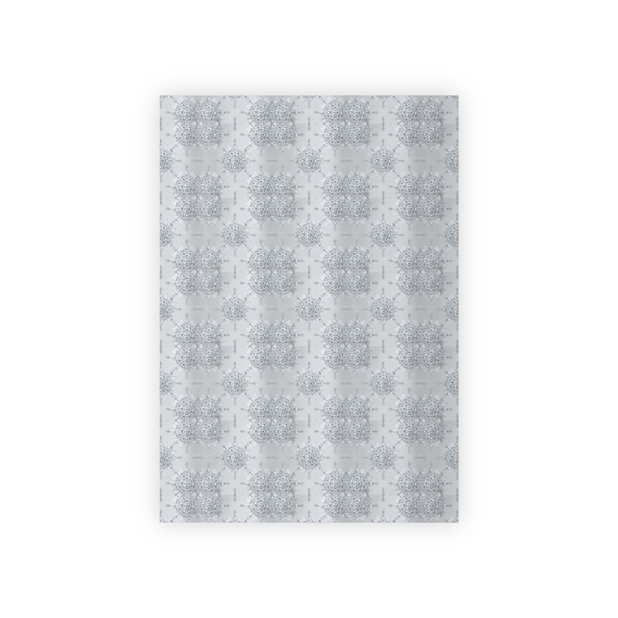 Silver Snowflake Wrapping Paper Roll — Elegant Winter Gift Wrap