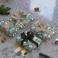 Christmas Santa & Snowman Wrapping Paper Roll — Festive Holiday Gift Wrap