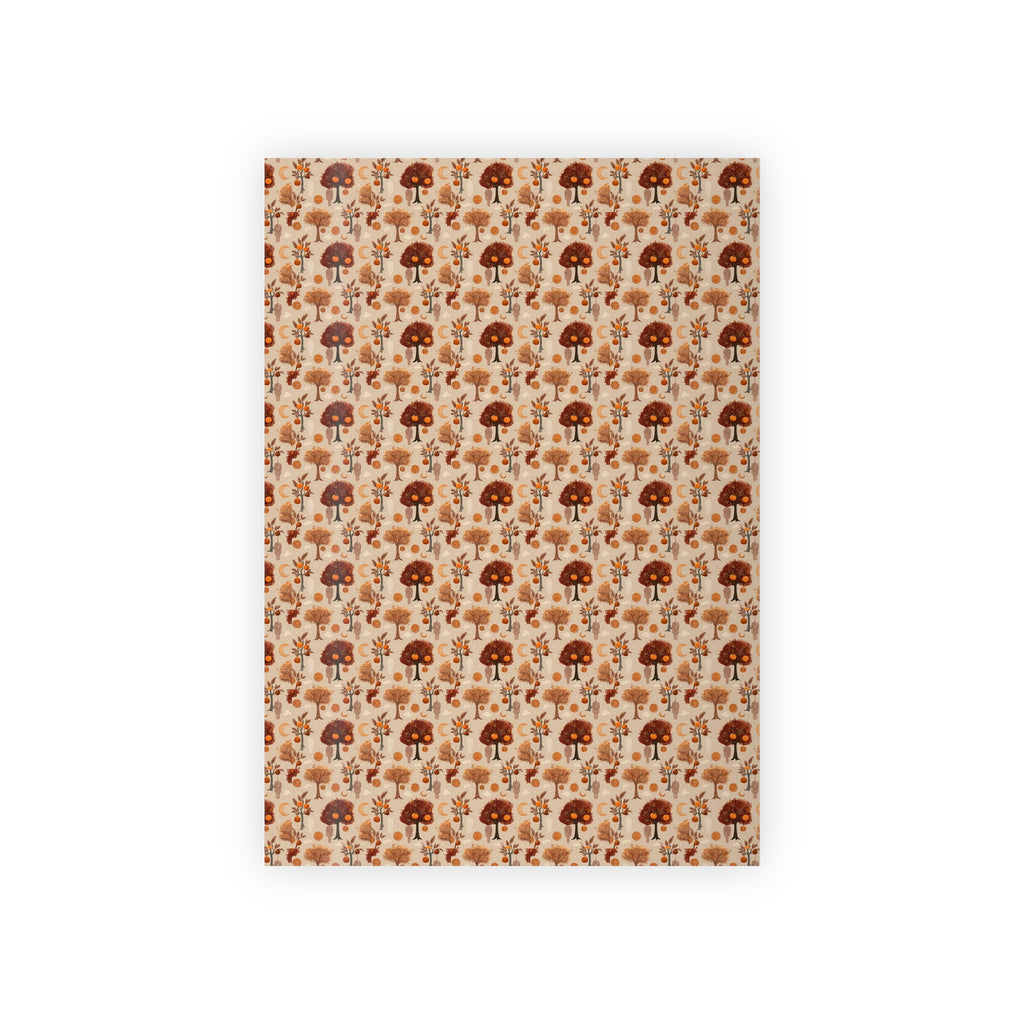 Autumn Woodland Trees Gift Wrap Roll — Rustic Fall Gift Wrapping Paper