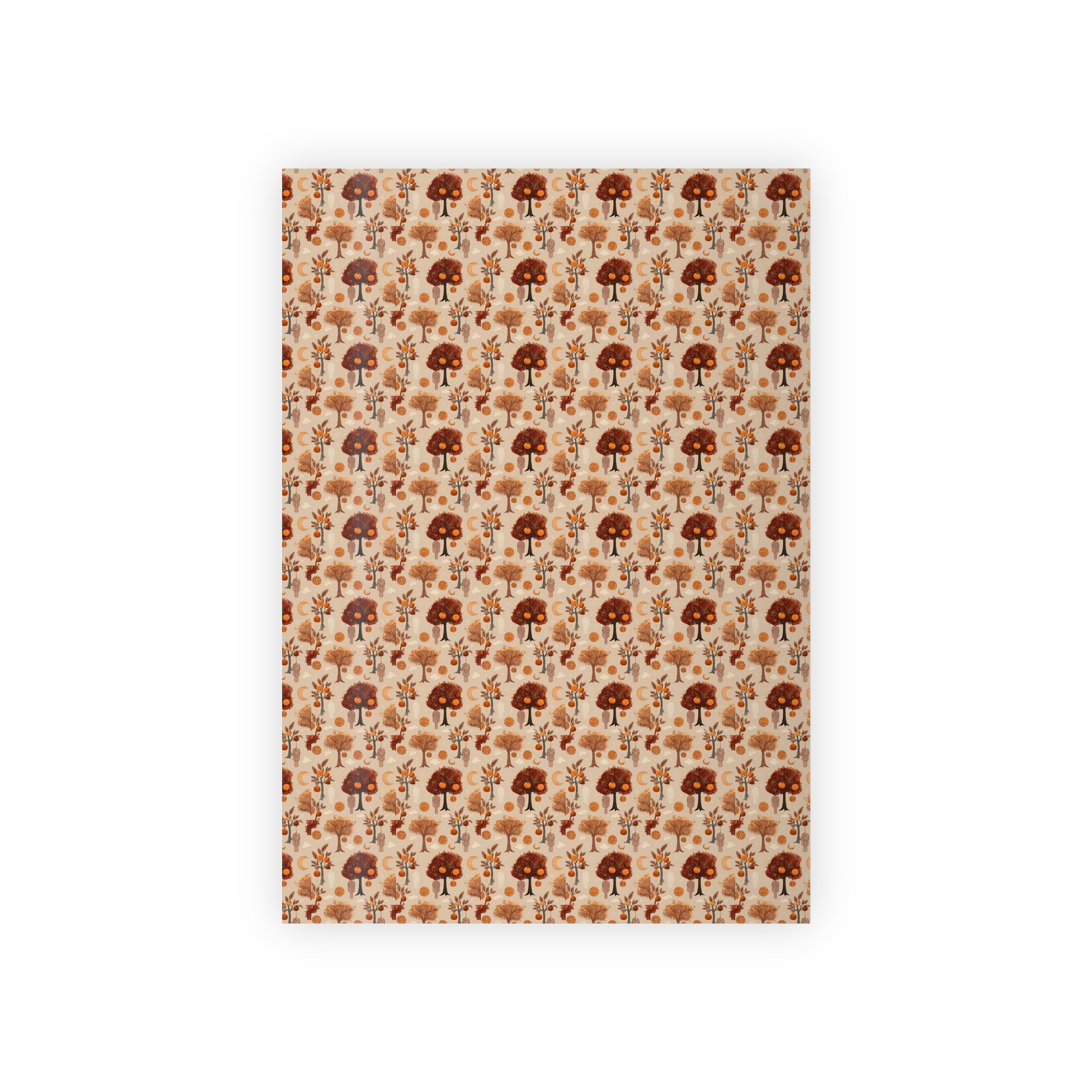 Autumn Woodland Trees Gift Wrap Roll — Rustic Fall Gift Wrapping Paper