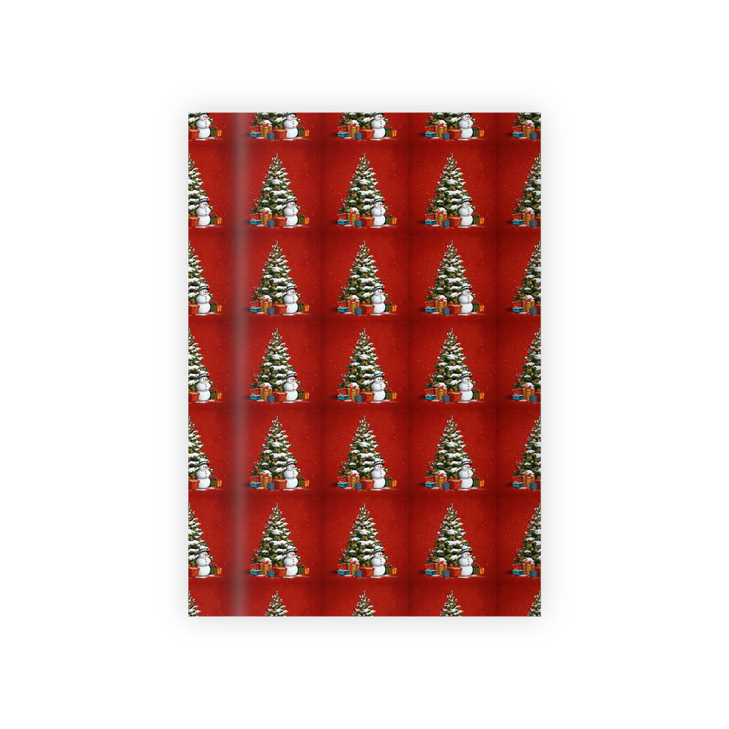 Christmas Tree Red Wrapping Paper Roll — Festive Holiday Gift Wrap