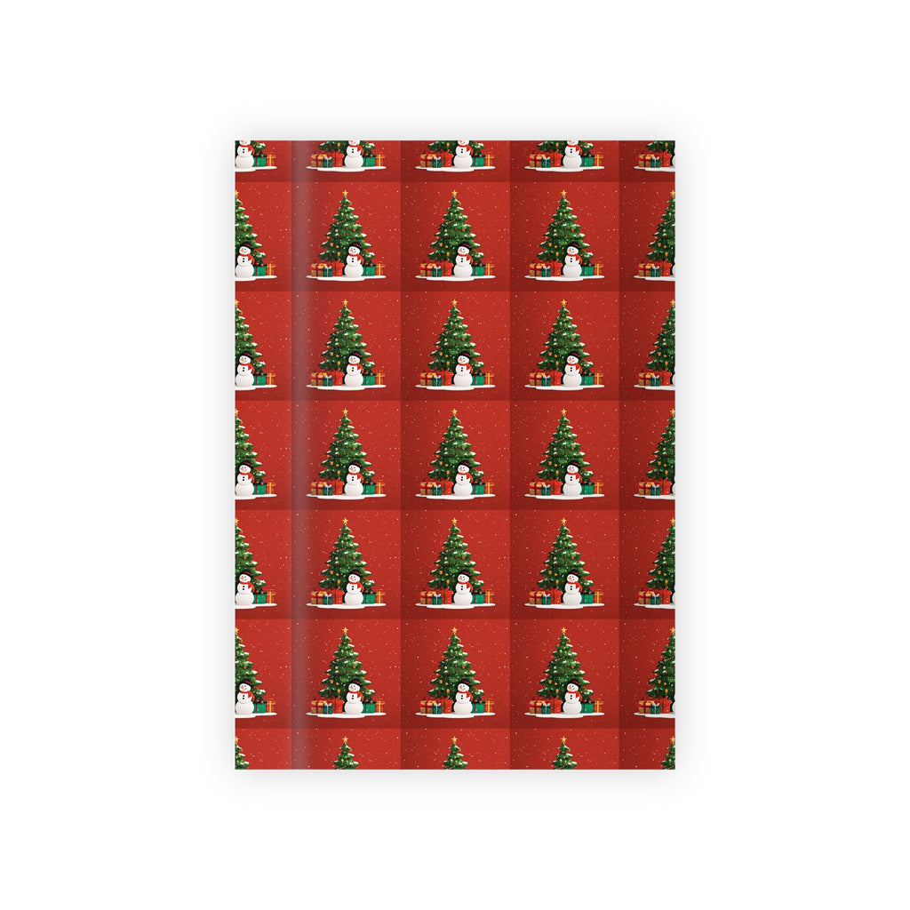 Christmas Tree Wrapping Paper Roll — Red Holiday Gift Wrap