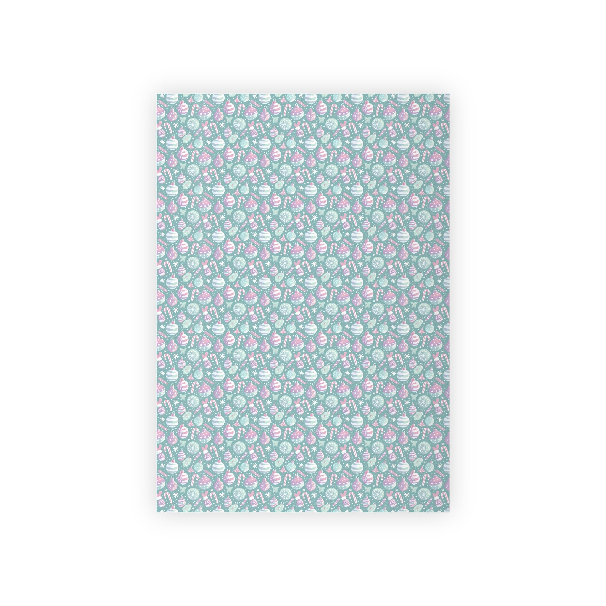 Floral Pastel Gift Wrap Roll — Mint & Pink Bouquet Pattern