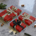 Christmas Tree Red Wrapping Paper Roll — Festive Holiday Gift Wrap