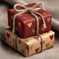 Valentine Red & Gold Heart Wrapping Paper — Romantic Gift Wrap for Valentine’s Day, Anniversaries, Weddings