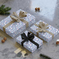 Pastel Raindrops Gift Wrap Roll — Blue Floral Pattern Wrapping Paper for Baby Showers & Spring Gifts