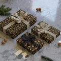 Gold Speckle Gift Wrap Roll — Luxurious Black & Gold Wrapping Paper for Holidays, Birthdays, Weddings