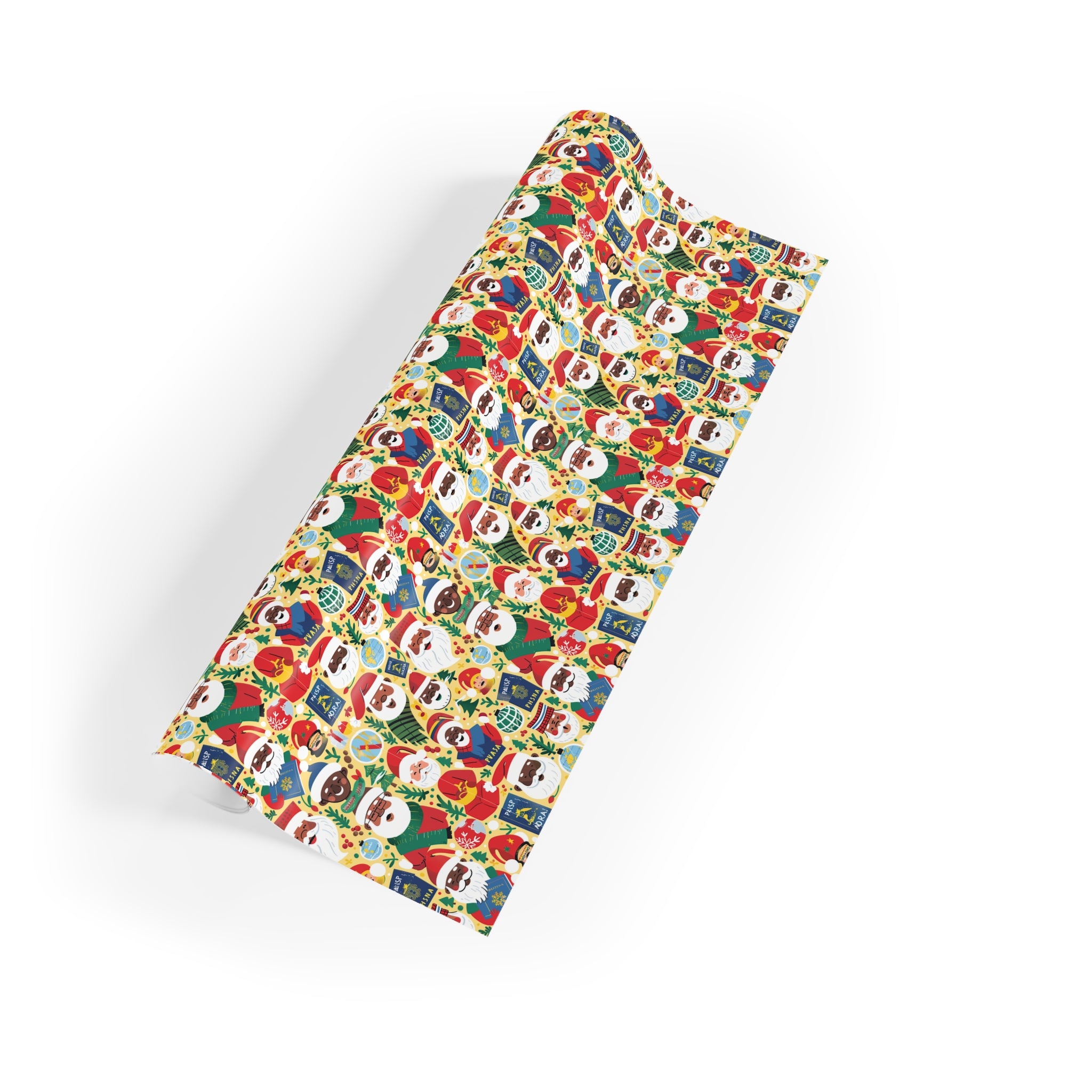 Christmas Santa Pattern Gift Wrap Roll – Festive Holiday Wrapping Paper