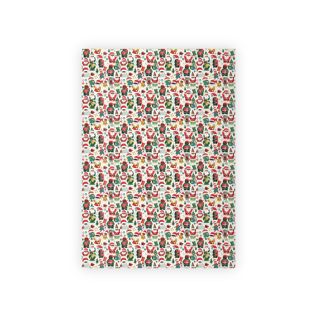 Christmas Santa Pattern Gift Wrap Roll — Festive Holiday Wrapping Paper