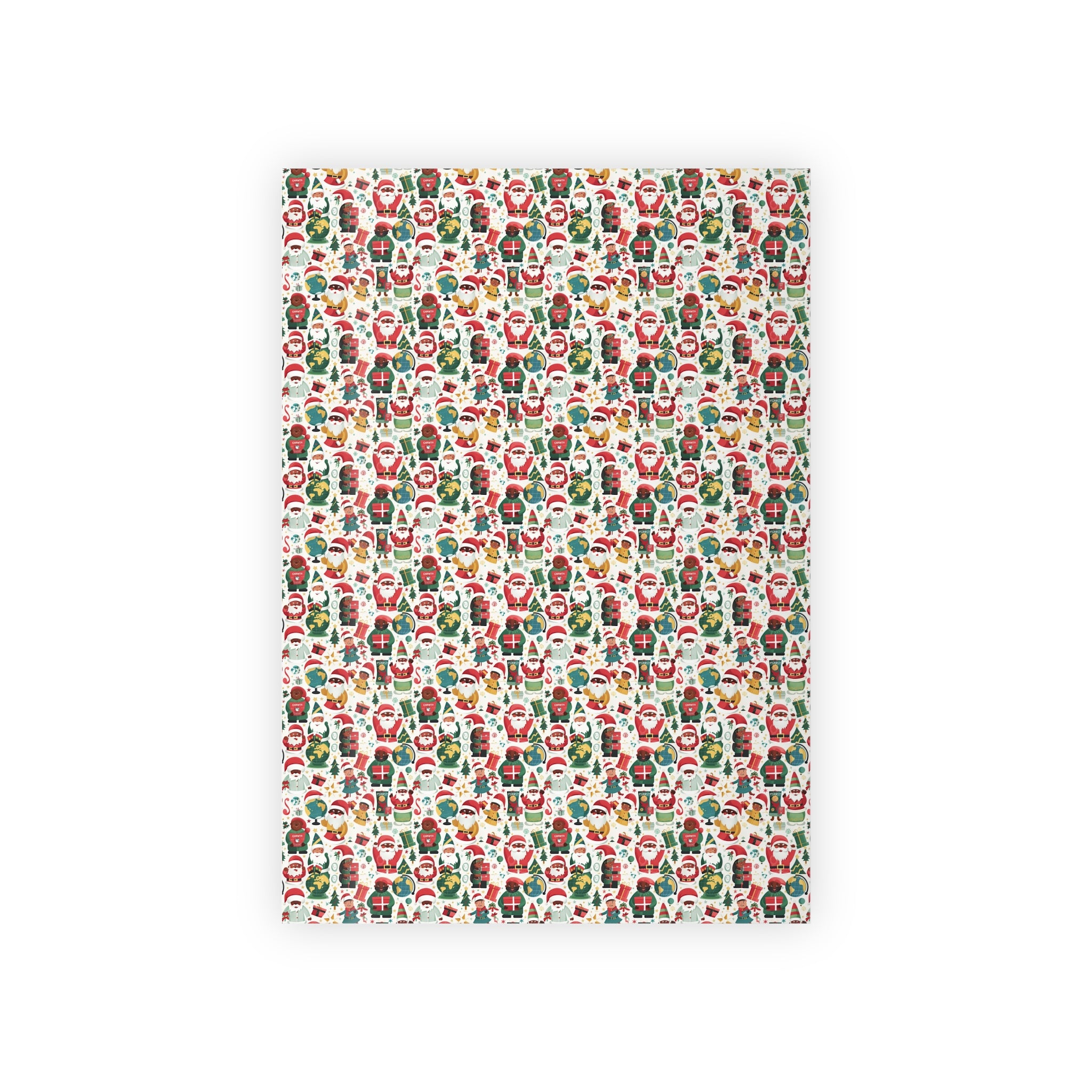 Christmas Santa Pattern Gift Wrap Roll — Festive Holiday Wrapping Paper