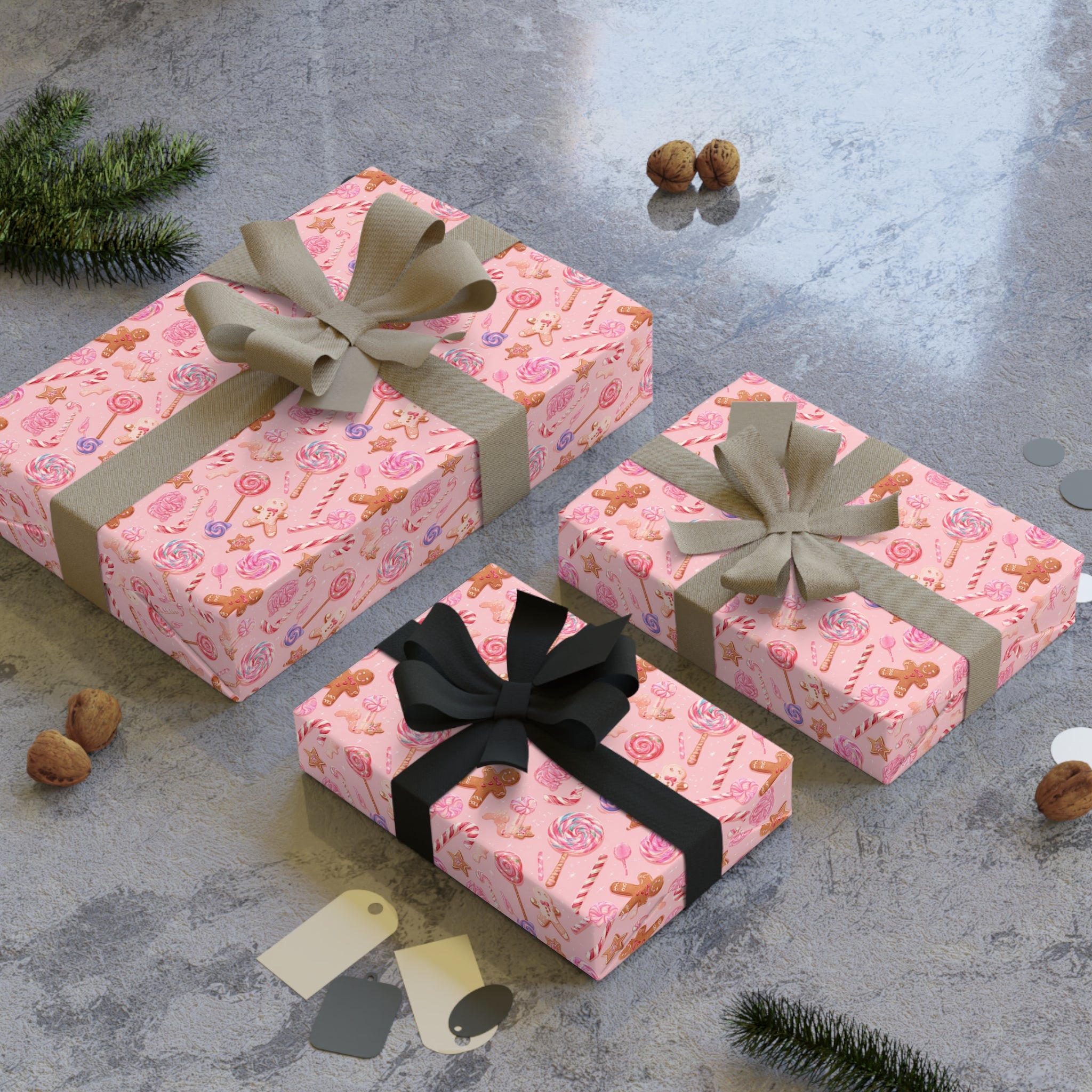 Floral Pink Gift Wrap Roll — Cute Flower Pattern Wrapping Paper for Birthdays & Baby Showers