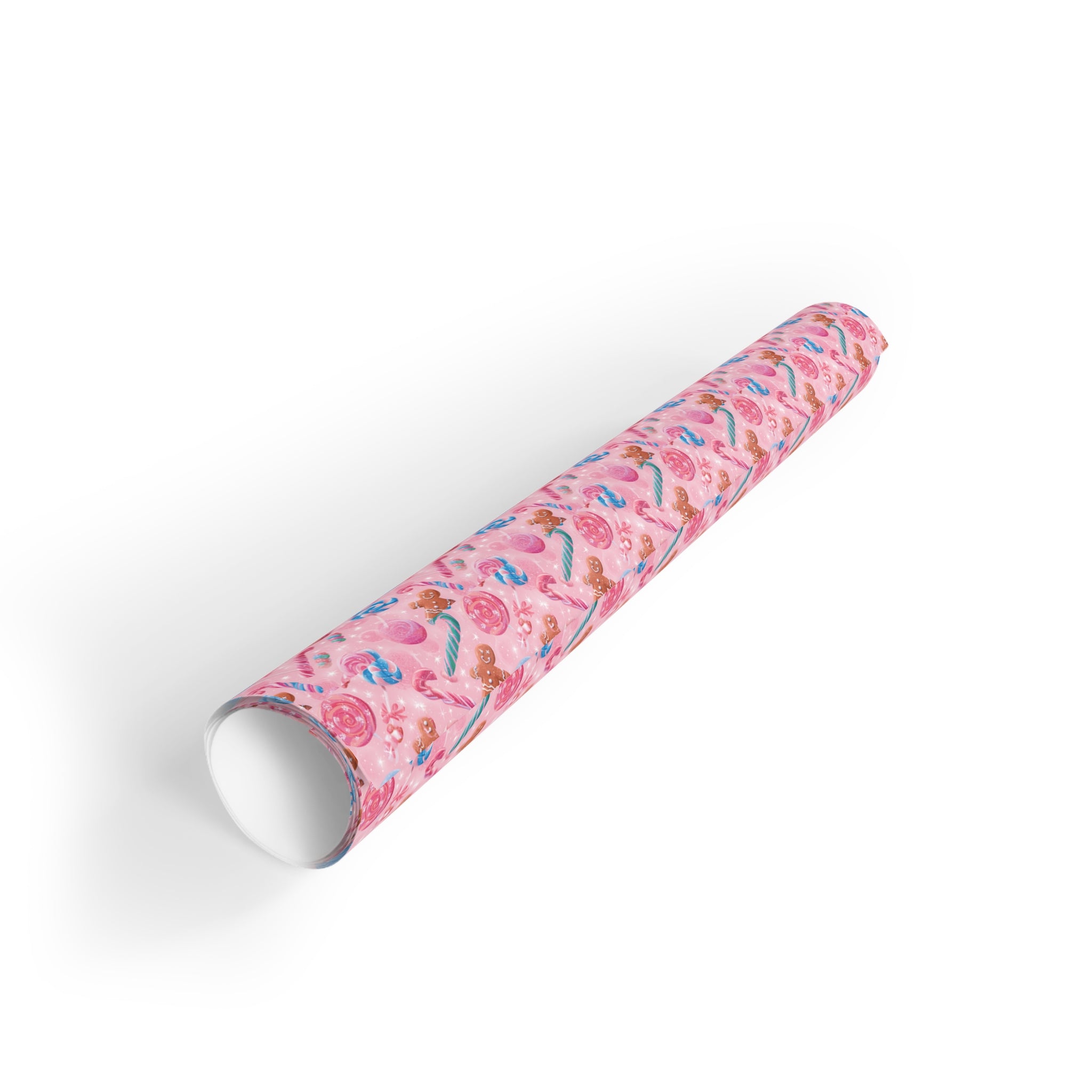 Pink Floral Gift Wrap Roll – Cute Hearts & Flowers Wrapping Paper for Birthdays, Baby Showers, Valentine’s Day