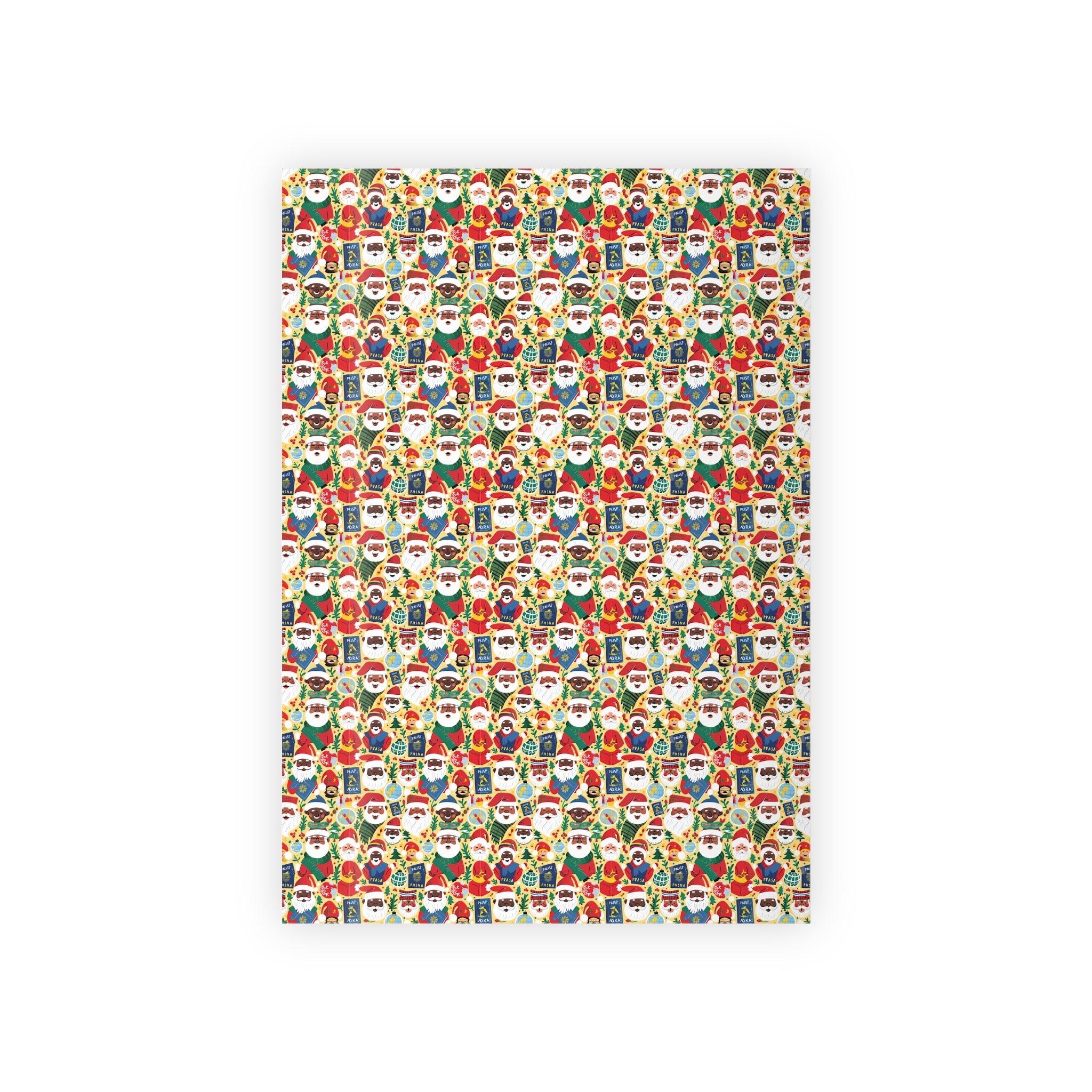 Christmas Santa Pattern Gift Wrap Roll – Festive Holiday Wrapping Paper