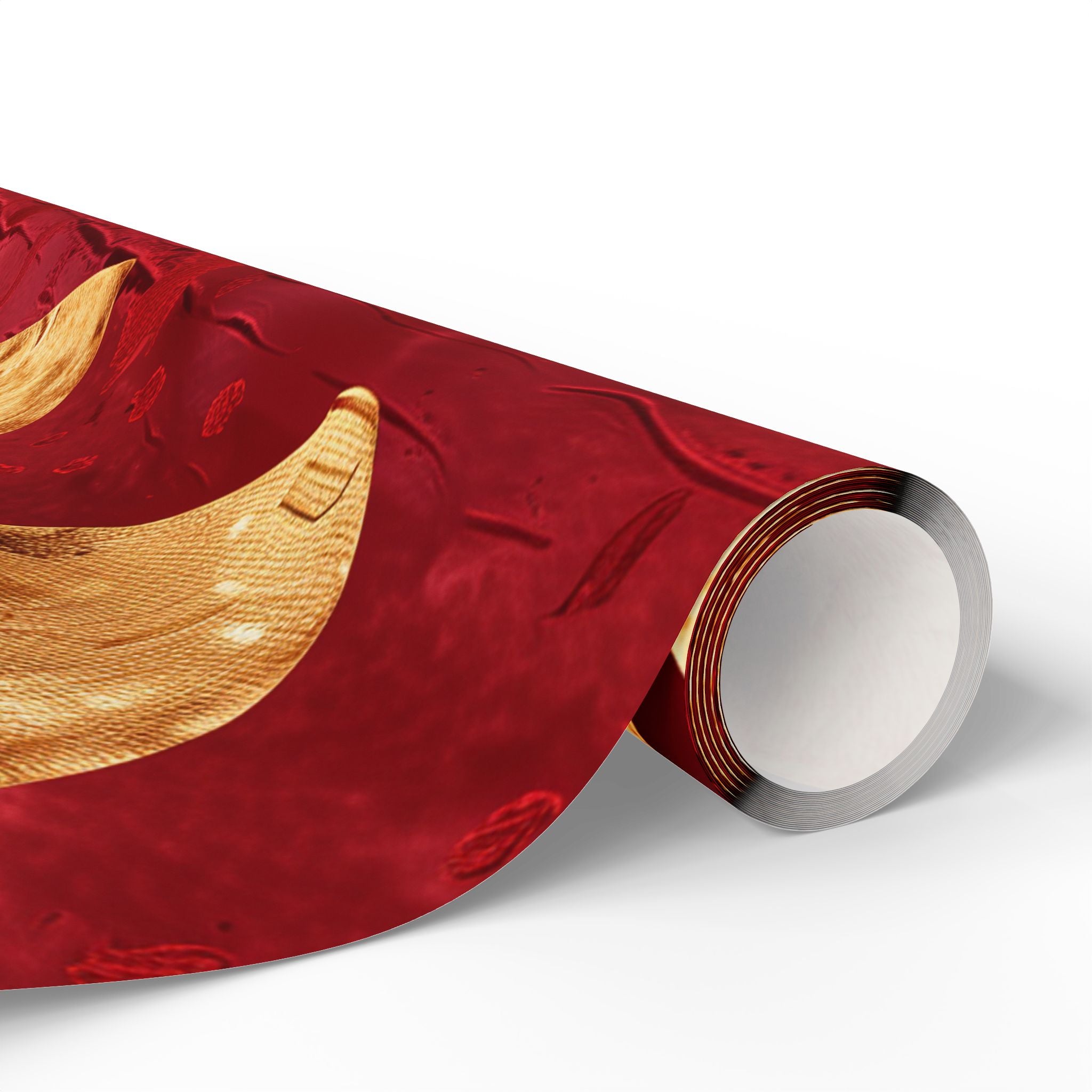 Valentine Red & Gold Heart Wrapping Paper — Romantic Gift Wrap for Valentine’s Day, Anniversaries, Weddings