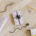 Floral Hearts Gift Wrap Roll — Pink & Lavender Patterned Wrapping Paper