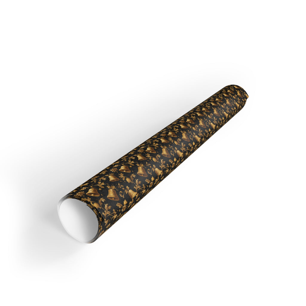 Gold Speckle Gift Wrap Roll — Luxurious Black & Gold Wrapping Paper for Holidays, Birthdays, Weddings