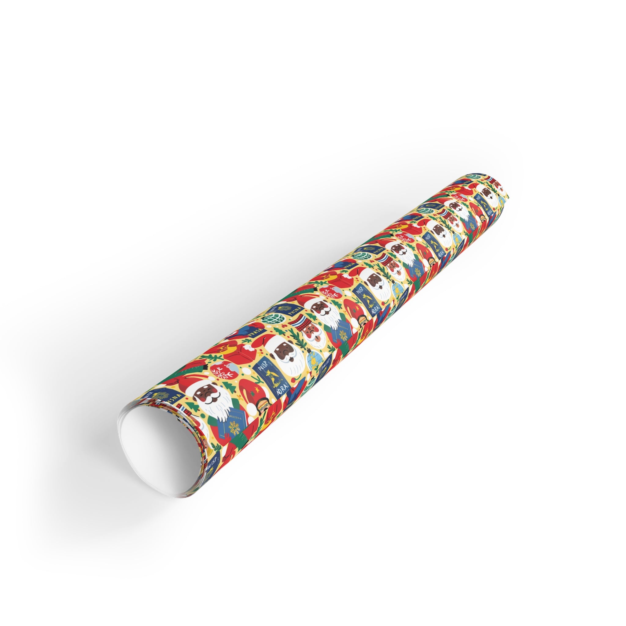Christmas Santa Pattern Gift Wrap Roll – Festive Holiday Wrapping Paper