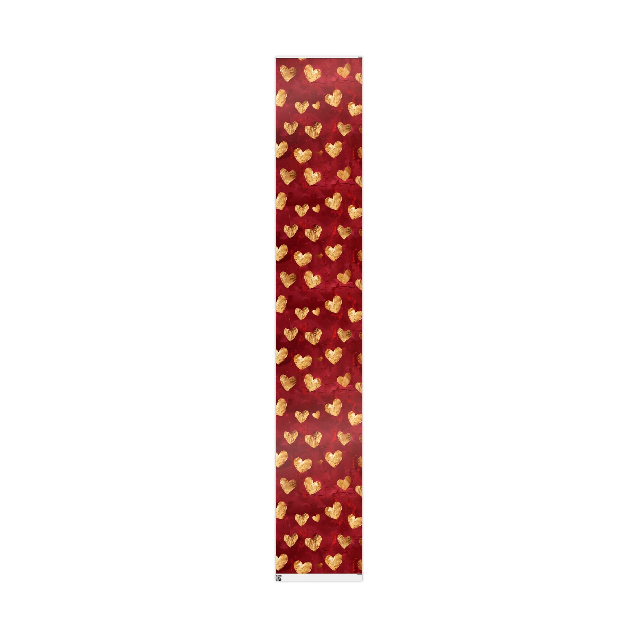Valentine Red & Gold Heart Wrapping Paper — Romantic Gift Wrap for Valentine’s Day, Anniversaries, Weddings