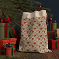 Floral Poinsettia Drawstring Gift Bag