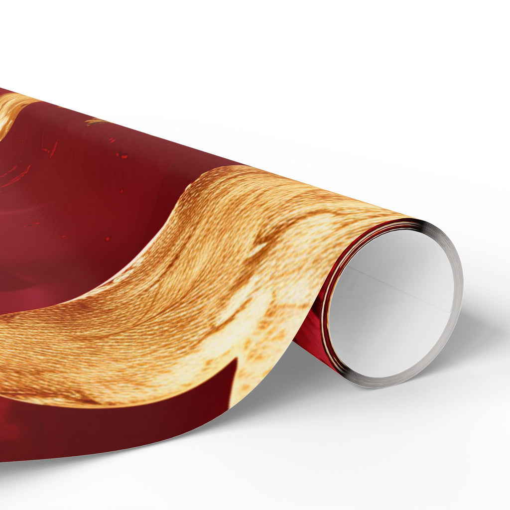 Valentine Red & Gold Heart Wrapping Paper — Romantic Gift Wrap for Valentine’s Day, Anniversaries, Weddings